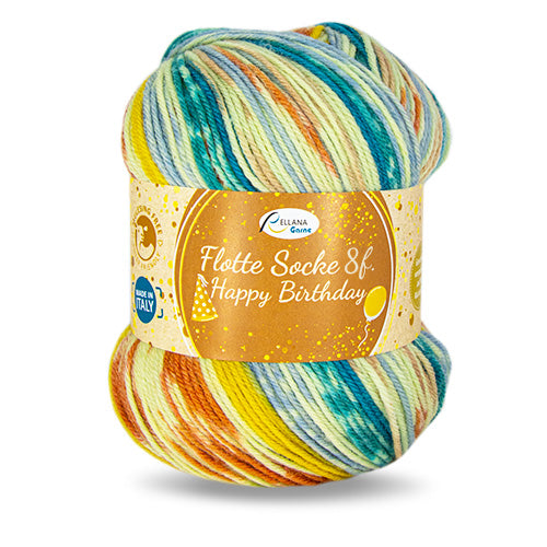 Rellana Flotte Socke Happy Birthday Sockenwolle 8-fädig