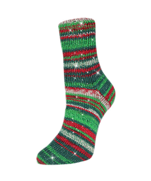 Rellana Flotte Socke Christmas Metallic Sockenwolle 4f 2025