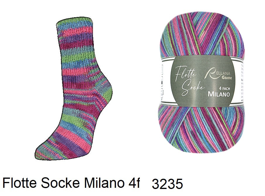 Rellana Flotte Socke Milano Sockenwolle 4-fädig
