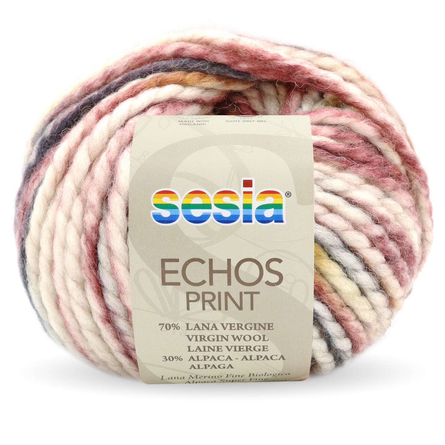 Sesia Echos Print- 70 % Schurwolle (Merino) - 30 % Alpaka 50 g
