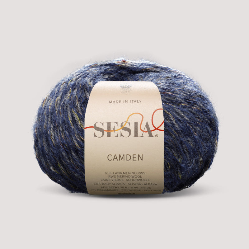 Sesia Camden 50 g 105 m - 61% RWS Merinowoll – 18% Baby Alpaca – 14% Seide – 7% Polyamide