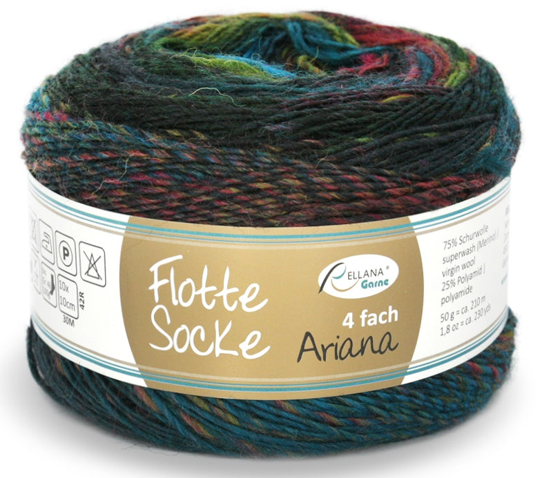 Rellana Flotte Socke Ariana Sockenwolle Merino 50 g