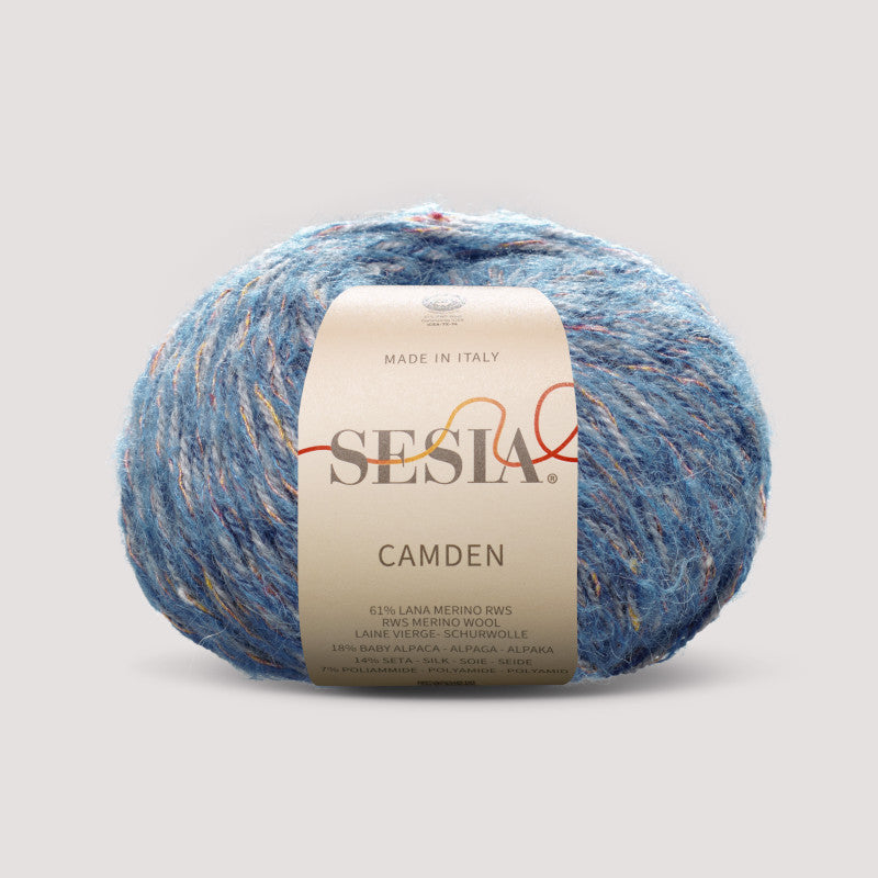 Sesia Camden 50 g 105 m - 61% RWS Merinowoll – 18% Baby Alpaca – 14% Seide – 7% Polyamide