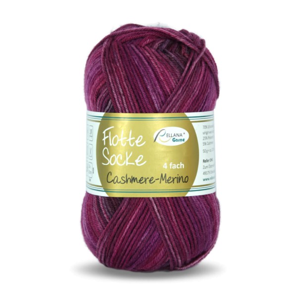 Rellana Flotte Socke Cashmere-Merino Sockenwolle 4-fädig 50 g