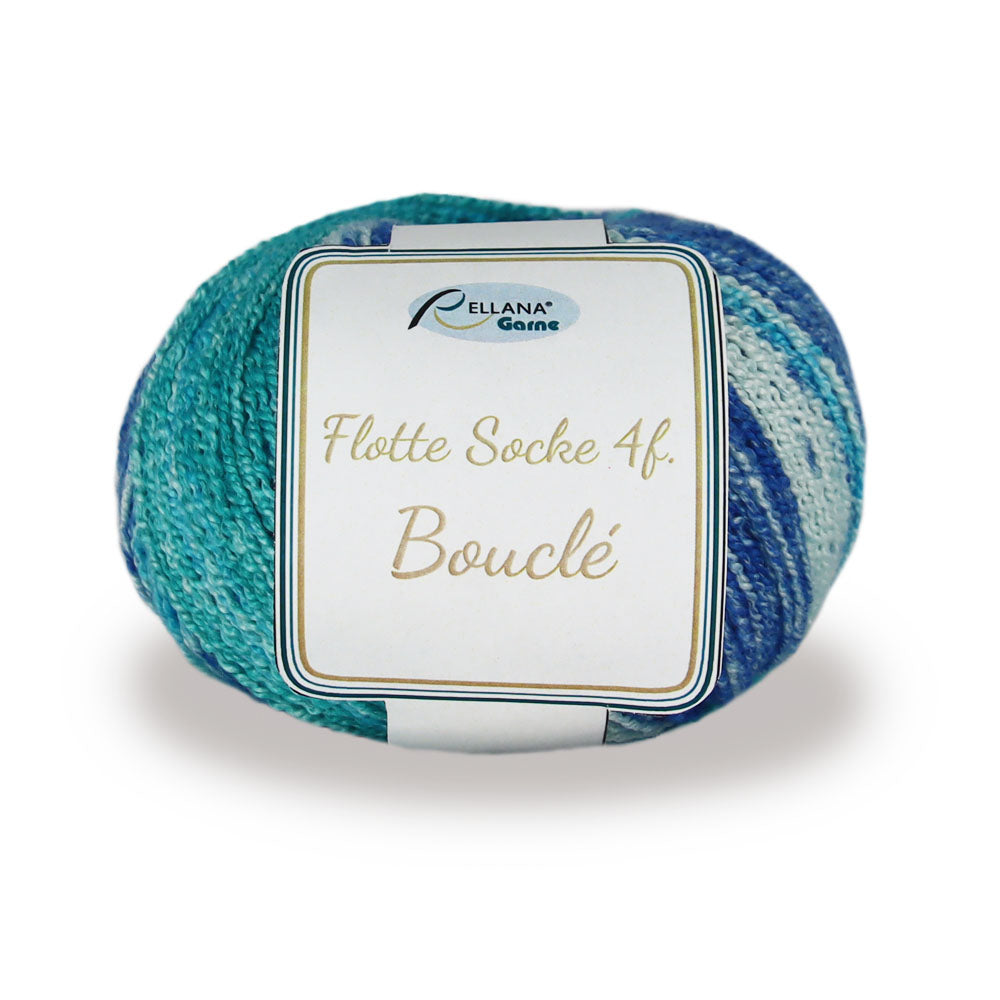 Rellana Flotte Socke Bouclé Sockenwolle 4-fädrig 50 g