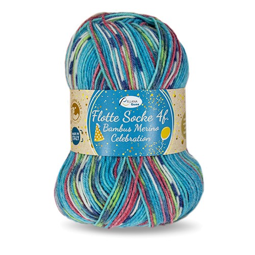 Rellana Flotte Socke Bambus Merino Celebration Sockenwolle 6-fädig