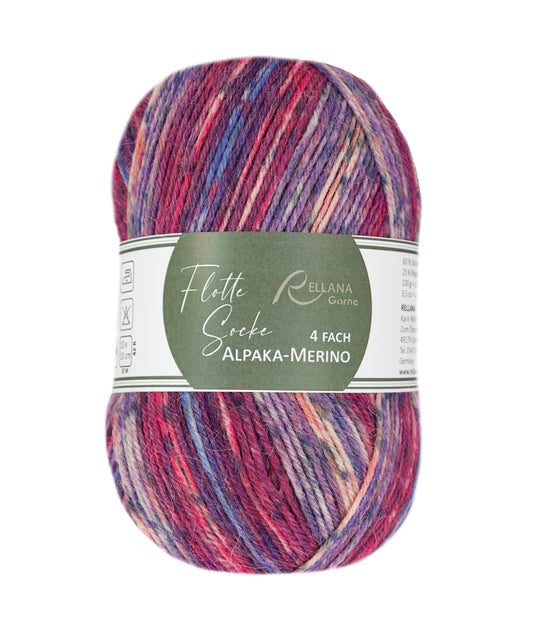 Rellana Flotte Socke Alpaka-Merino Sockenwolle 4-fädig