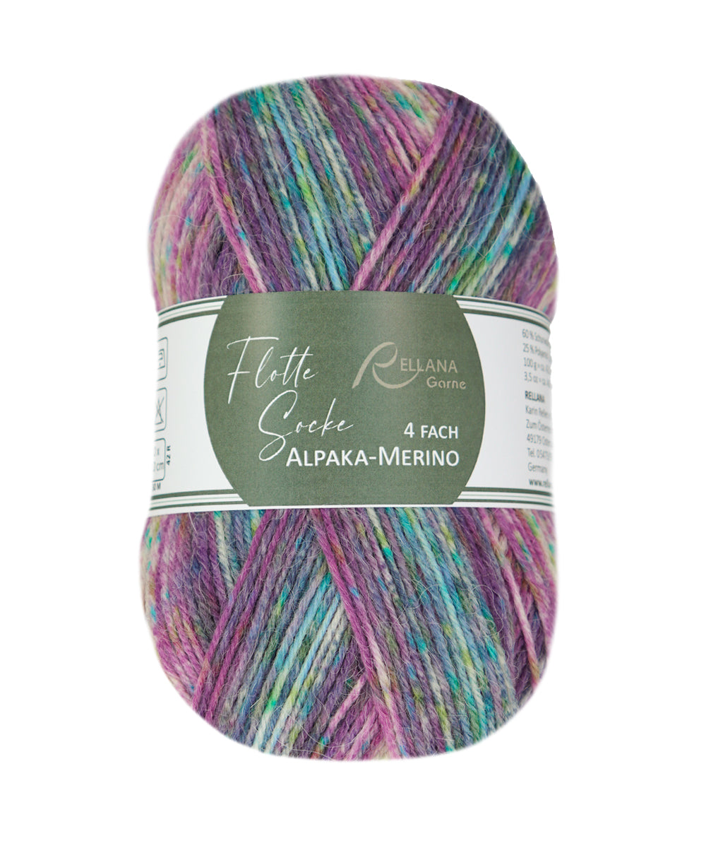 Rellana Flotte Socke Alpaka-Merino Sockenwolle 4-fädig