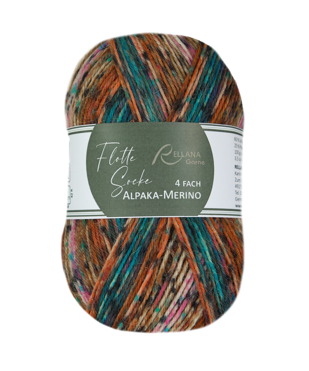 Rellana Flotte Socke Alpaka-Merino Sockenwolle 4-fädig