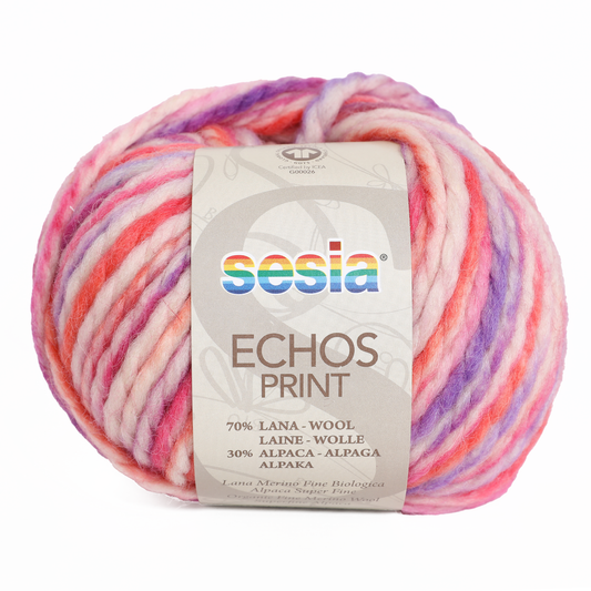 Sesia Echos Print- 70 % Schurwolle (Merino) - 30 % Alpaka 50 g