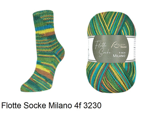 Rellana Flotte Socke Milano Sockenwolle 4-fädig