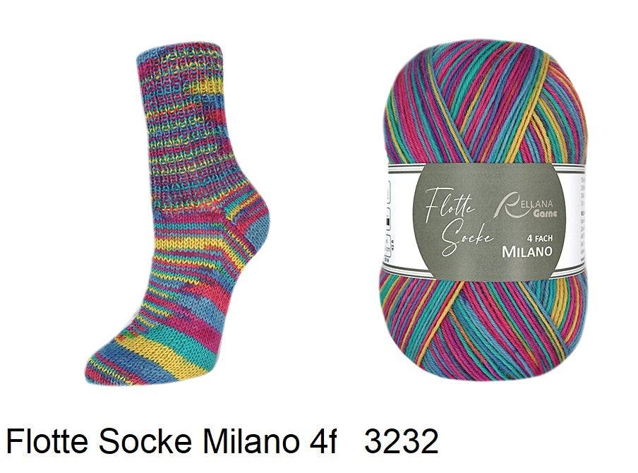 Rellana Flotte Socke Milano Sockenwolle 4-fädig