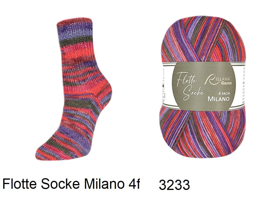 Rellana Flotte Socke Milano Sockenwolle 4-fädig