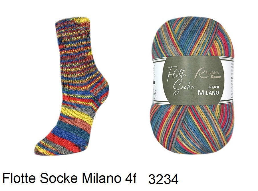 Rellana Flotte Socke Milano Sockenwolle 4-fädig