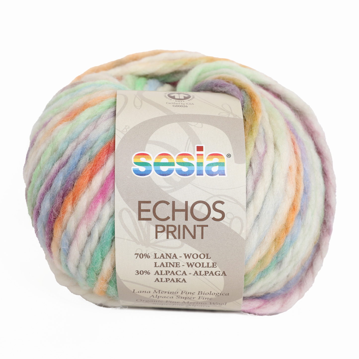 Sesia Echos Print- 70 % Schurwolle (Merino) - 30 % Alpaka 50 g