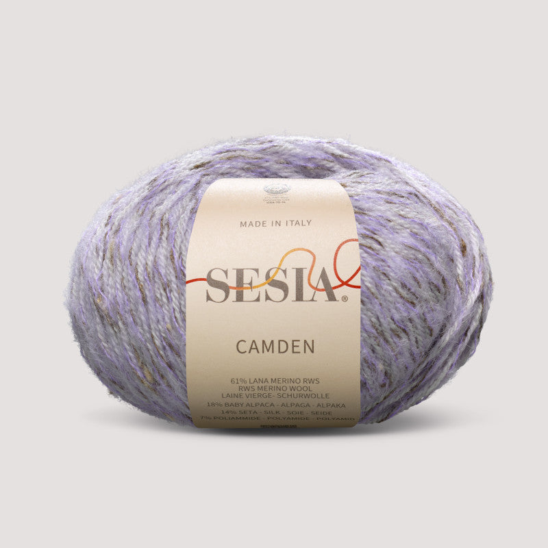 Sesia Camden 50 g 105 m - 61% RWS Merinowoll – 18% Baby Alpaca – 14% Seide – 7% Polyamide