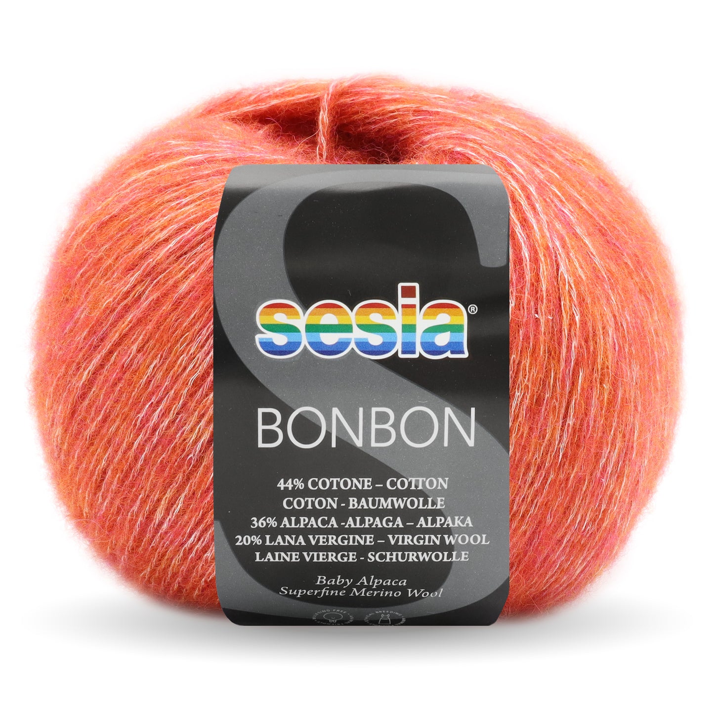 Sesia Bon Bon - 44 % Baumwolle - 36 % Babyalpaka - 20 % Merinowolle