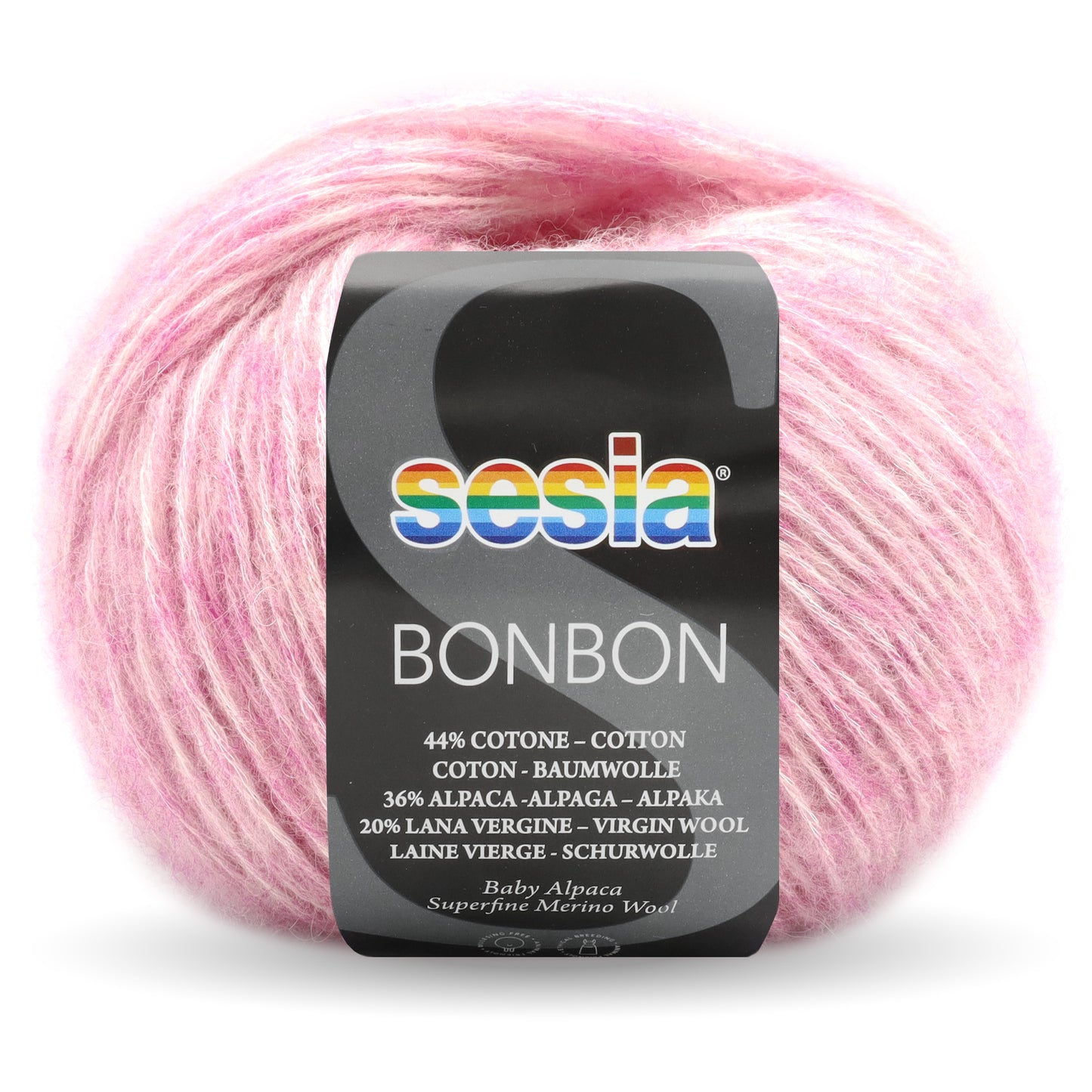 Sesia Bon Bon - 44 % Baumwolle - 36 % Babyalpaka - 20 % Merinowolle