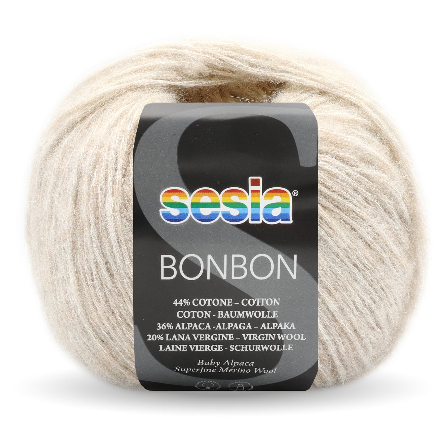 Sesia Bon Bon - 44 % Baumwolle - 36 % Babyalpaka - 20 % Merinowolle