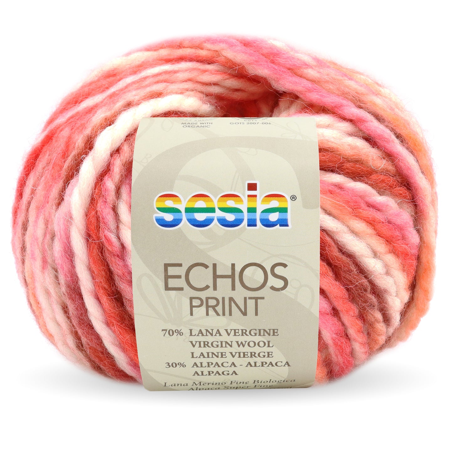 Sesia Echos Print- 70 % Schurwolle (Merino) - 30 % Alpaka 50 g