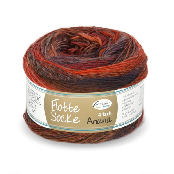 Rellana Flotte Socke Ariana Sockenwolle Merino 50 g