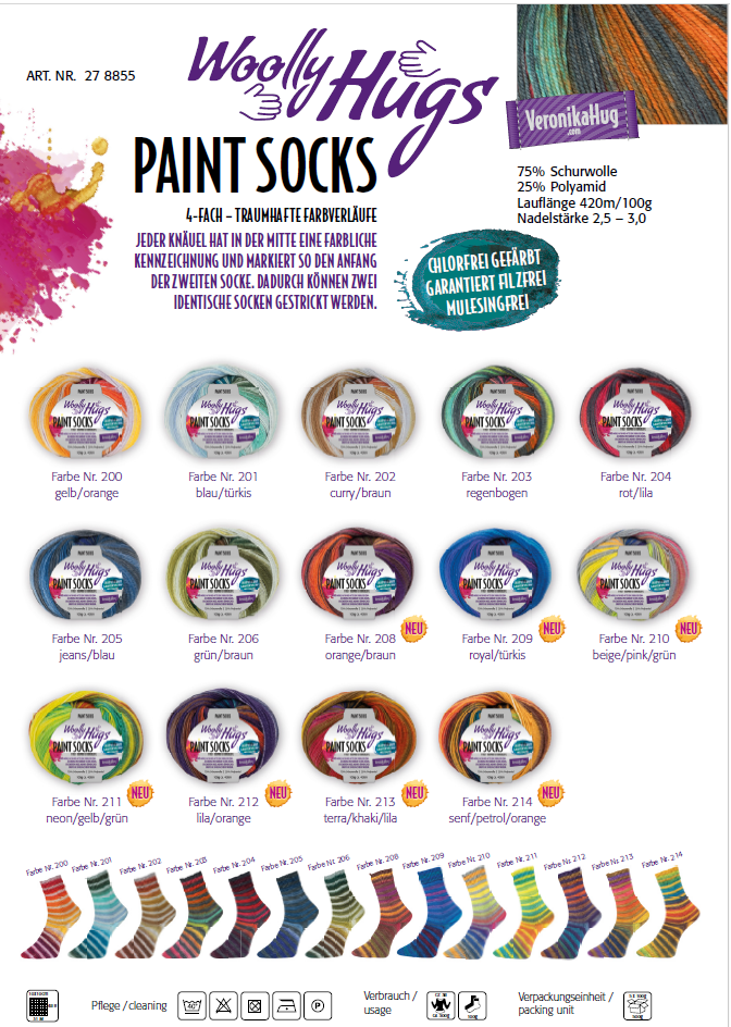 Woolly Hugs Paint Socks