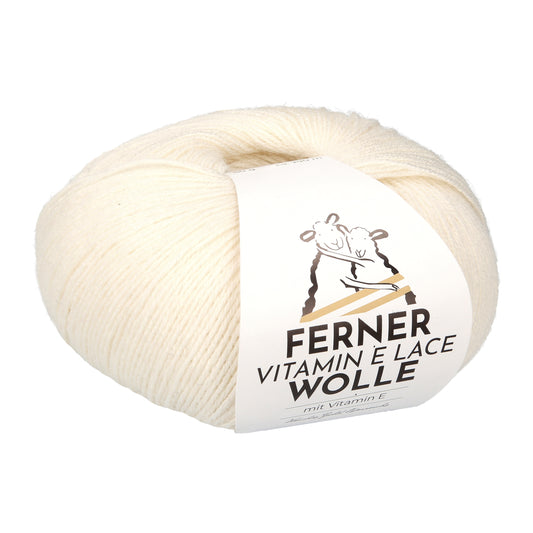 Ferner Wolle Vitamin E Lace 50 % Merino, 30 % Lyocell, 20 % Cellulose Vitamin E 50 g