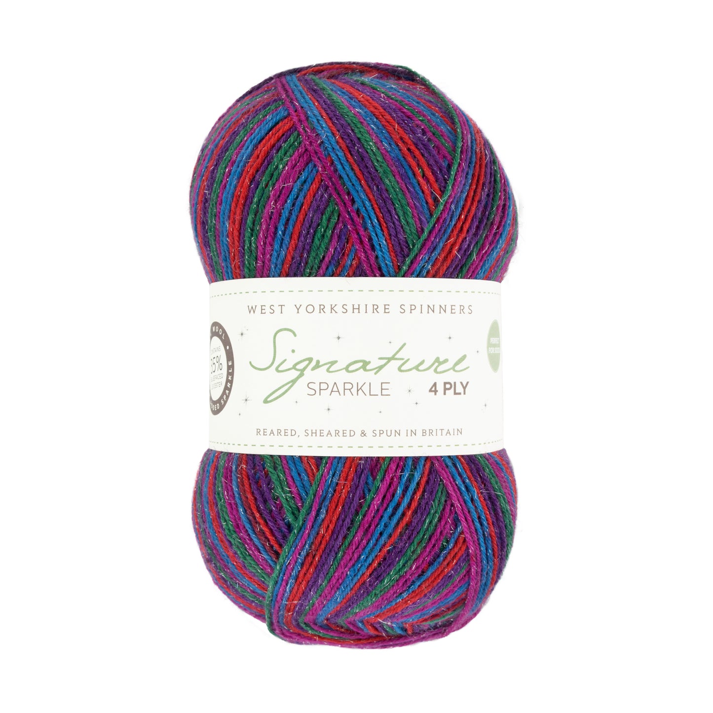 West Yorkshire Spinners Signature Sparkle Sockenwolle mit Glitzer 4fädig 100 g