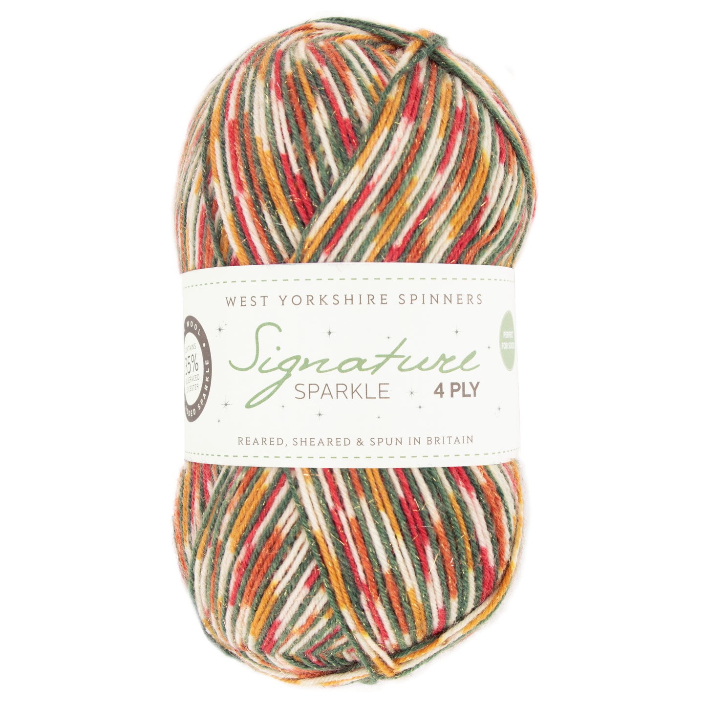 West Yorkshire Spinners Signature Sparkle Sockenwolle mit Glitzer 4fädig 100 g