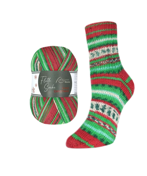 Rellana Flotte Socke  Christmas Sockenwolle 4-fädig 2026
