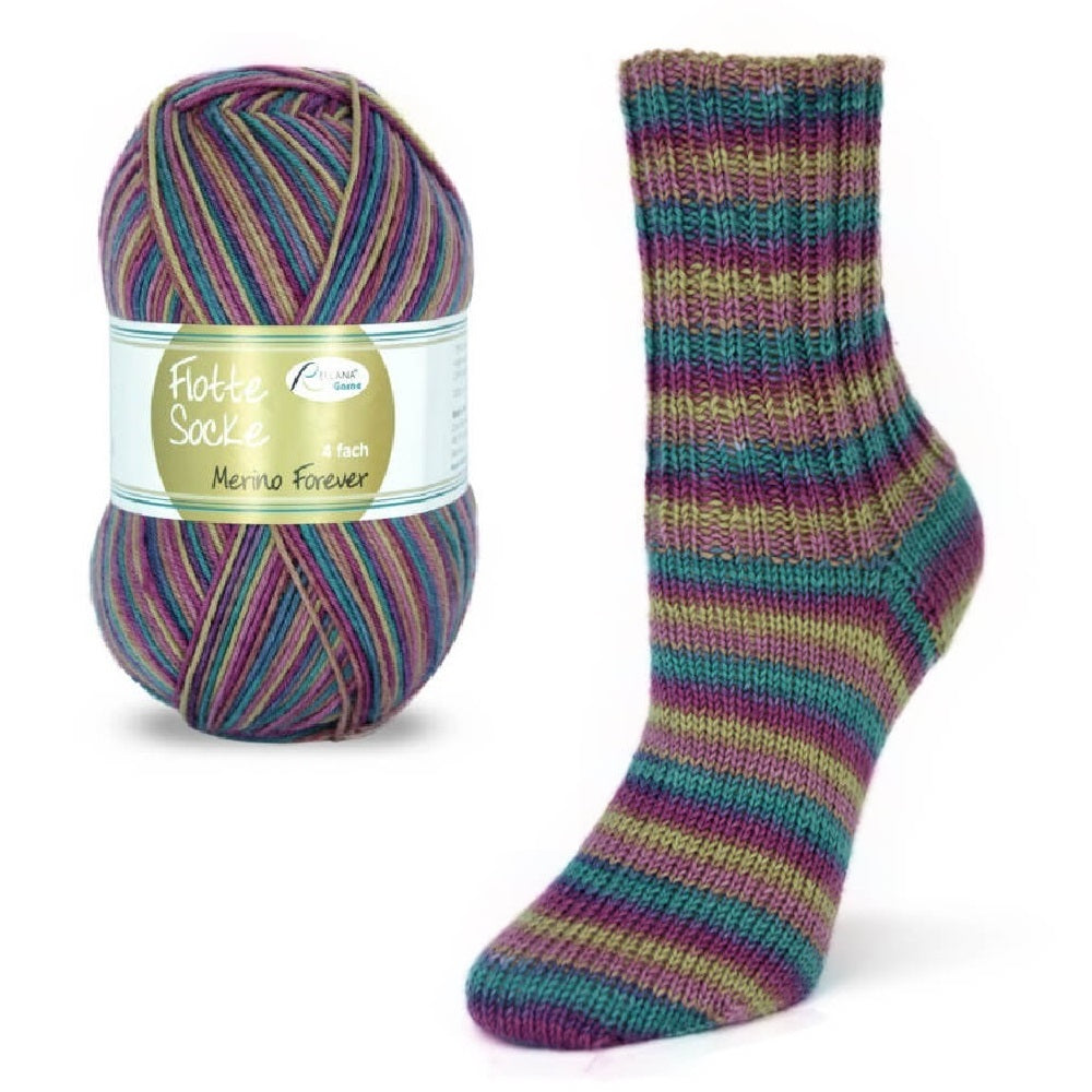 Rellana Flotte Socke Merino-Forever 4f. 100 g Sockenwolle