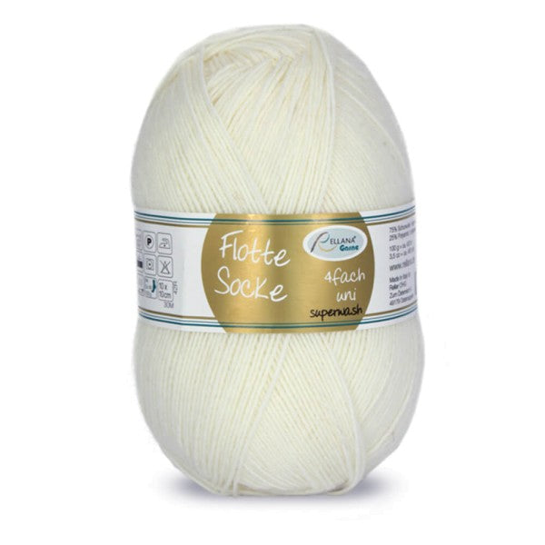 Rellana Flotte Socke Uni 4f. 100 g Sockenwolle